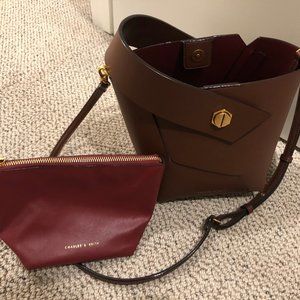 CHARLES & KEITH Wristlet Handle Bucket Bag